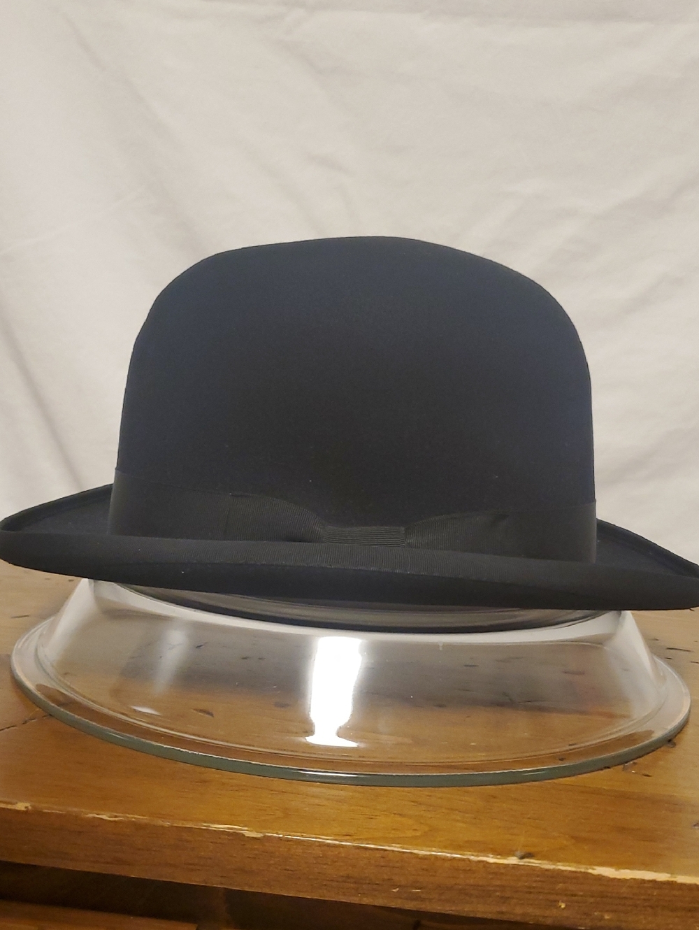 Stetson Black Bowler With Cream Satin-Lined Hat - Picture 2 of 12